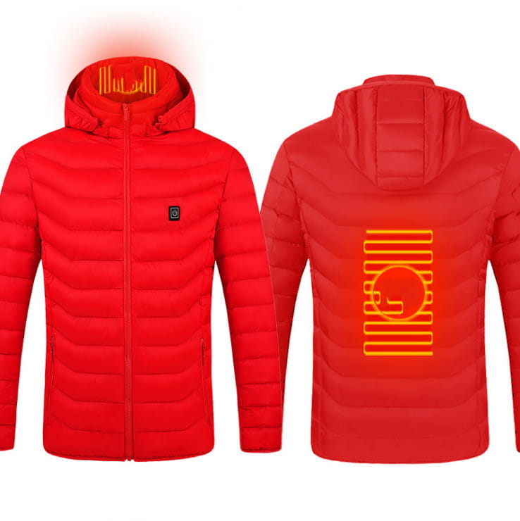 New Heated Jacket Coat USB Electric Jacket Cotton Coat Heater Thermal Clothing Heating Vest Men’s Clothes Winter