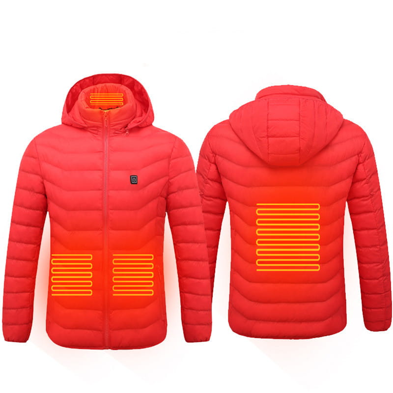 New Heated Jacket Coat USB Electric Jacket Cotton Coat Heater Thermal Clothing Heating Vest Men’s Clothes Winter