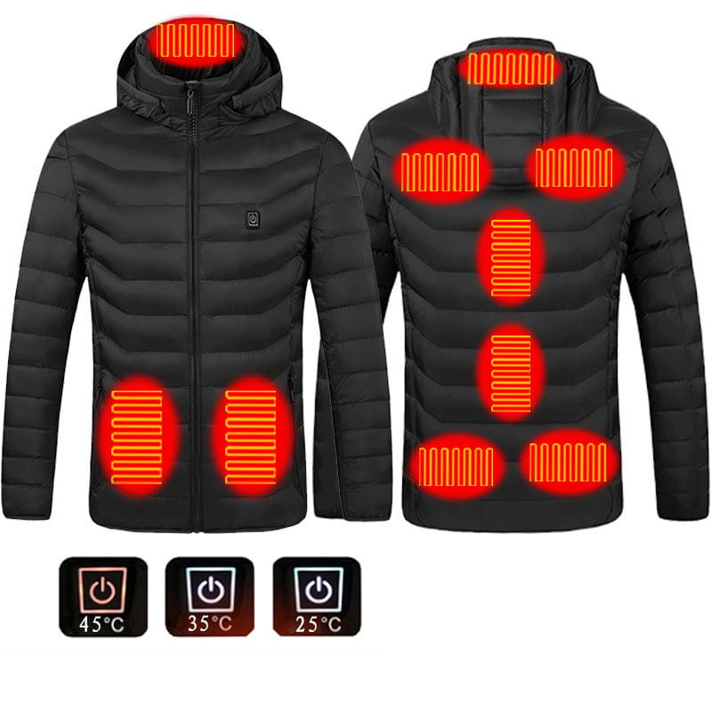 New Heated Jacket Coat USB Electric Jacket Cotton Coat Heater Thermal Clothing Heating Vest Men’s Clothes Winter