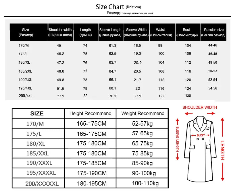 Winter men’s woolen coat