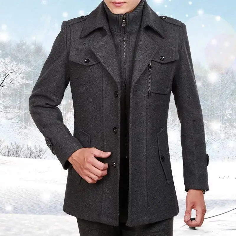 Winter men’s woolen coat