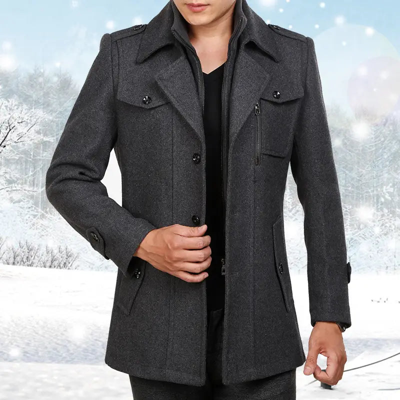 Winter men’s woolen coat