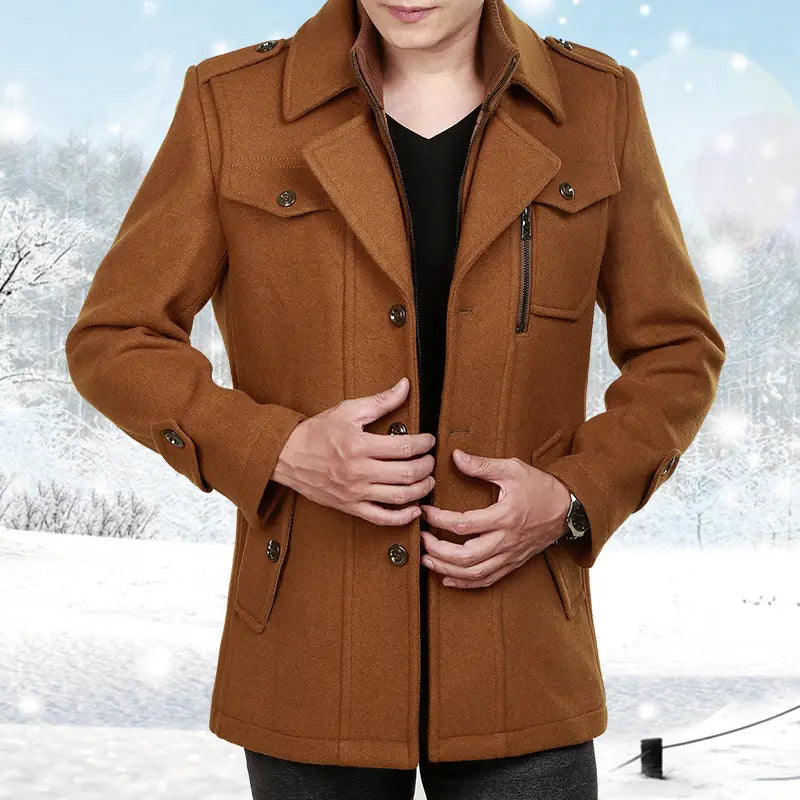 Winter men’s woolen coat