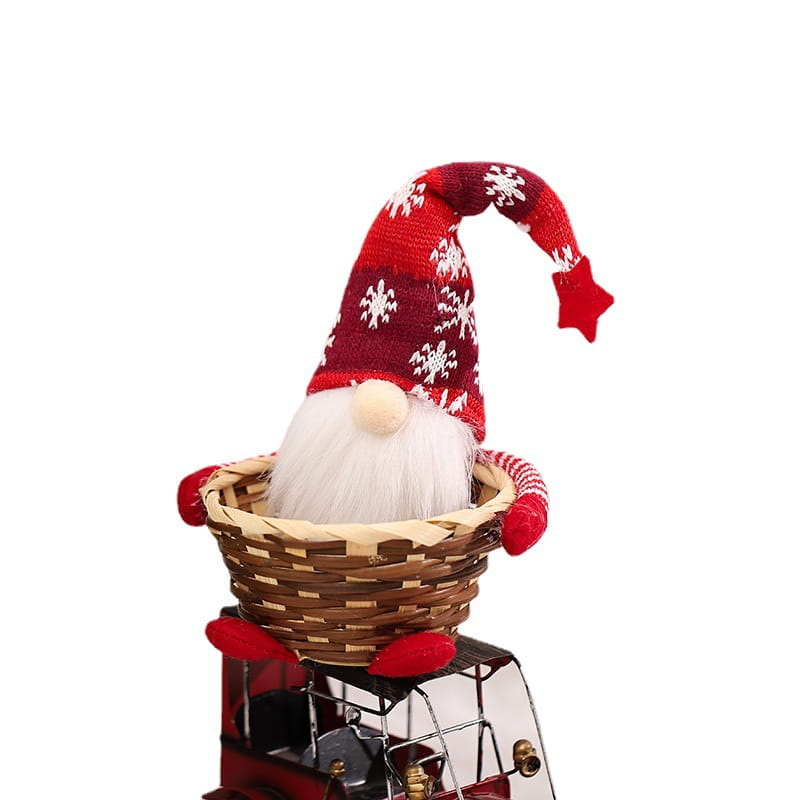 Bamboo Woven Candy Basket Forest Man Faceless Doll