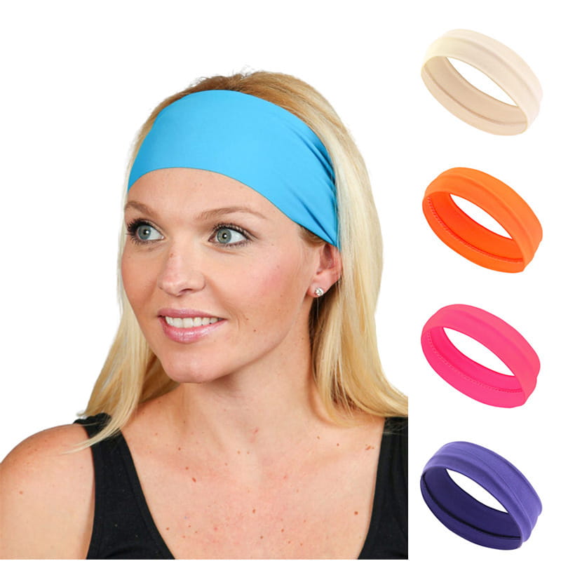 Women’s Plain Sports Headband Yoga Hair Band Elastic And Sweat-absorbing Hair Band