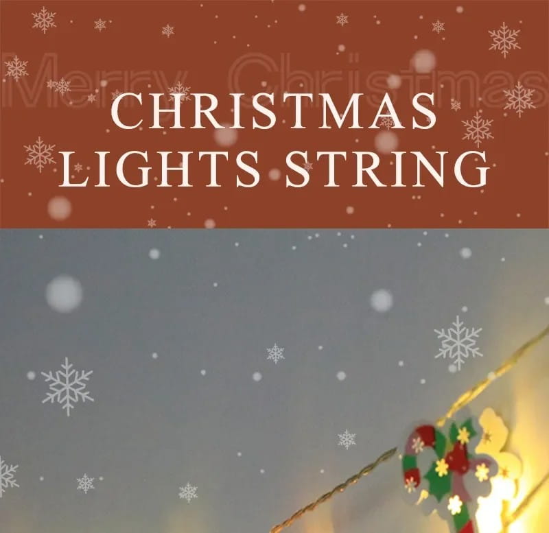 Christmas LED Light String Santa Claus Elk Snowman Xmas Ornament String Light Christmas Decorations New Year Navidad