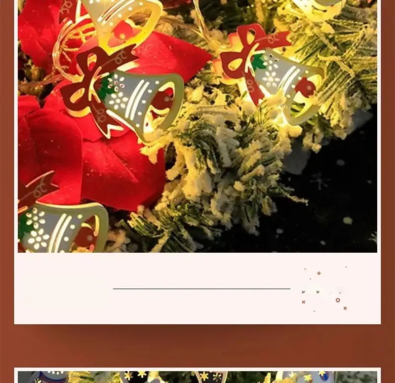 Christmas LED Light String Santa Claus Elk Snowman Xmas Ornament String Light Christmas Decorations New Year Navidad