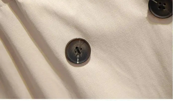 Single Liningcotton Short Trench Coat Korean Style Loose Temperament Overalls