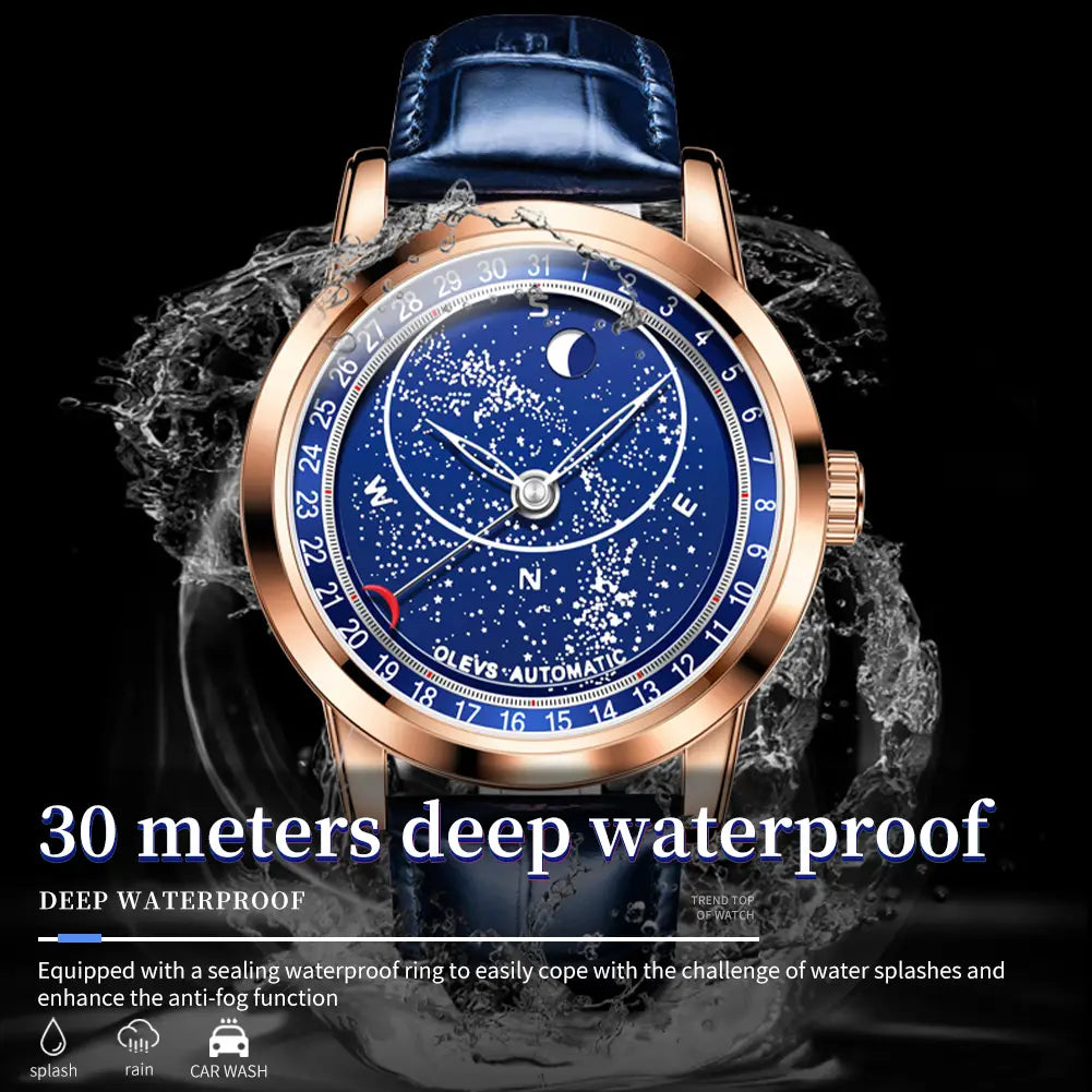 Full-automatic Machinery Of Starry Sky Luminous Men’s Watch