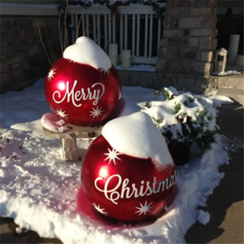 Christmas Ornament Ball Outdoor Pvc 60CM Inflatable Decorated Ball PVC Giant Big Large Balls Xmas Tree Decorations Toy