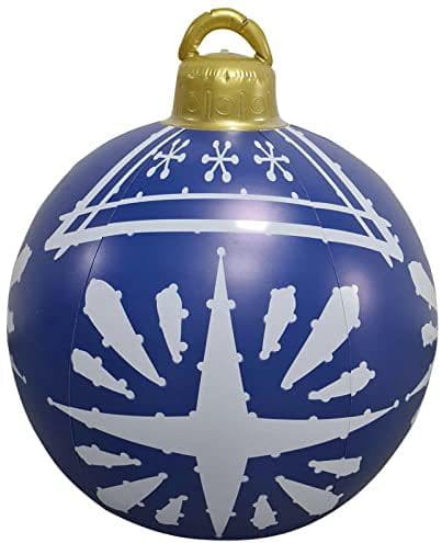 Christmas Ornament Ball Outdoor Pvc 60CM Inflatable Decorated Ball PVC Giant Big Large Balls Xmas Tree Decorations Toy