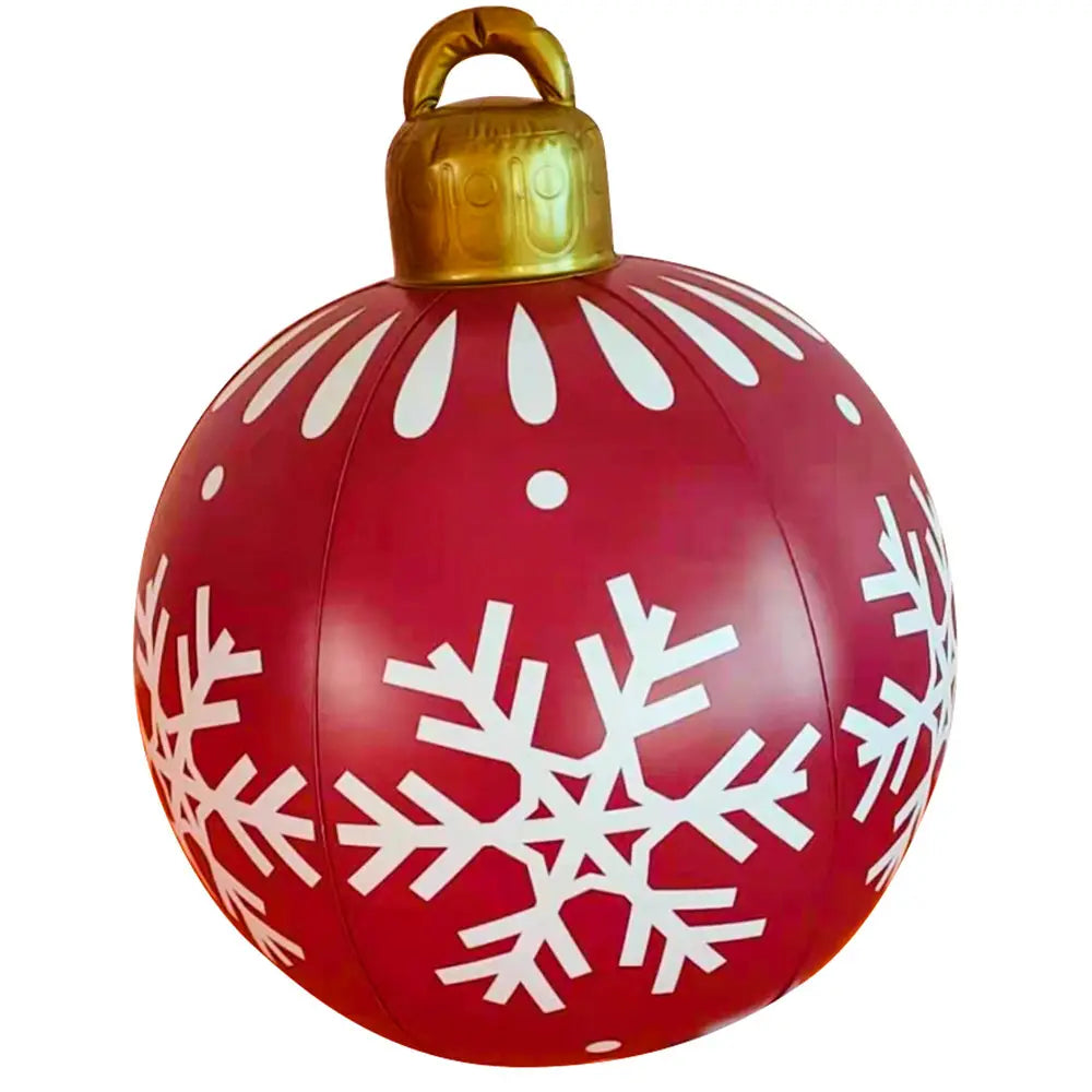 Christmas Ornament Ball Outdoor Pvc 60CM Inflatable Decorated Ball PVC Giant Big Large Balls Xmas Tree Decorations Toy