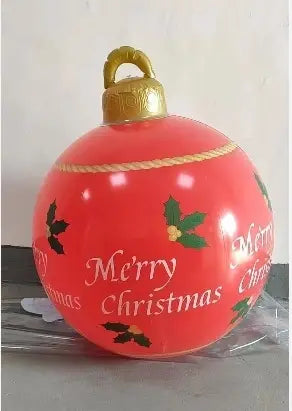 Christmas Ornament Ball Outdoor Pvc 60CM Inflatable Decorated Ball PVC Giant Big Large Balls Xmas Tree Decorations Toy