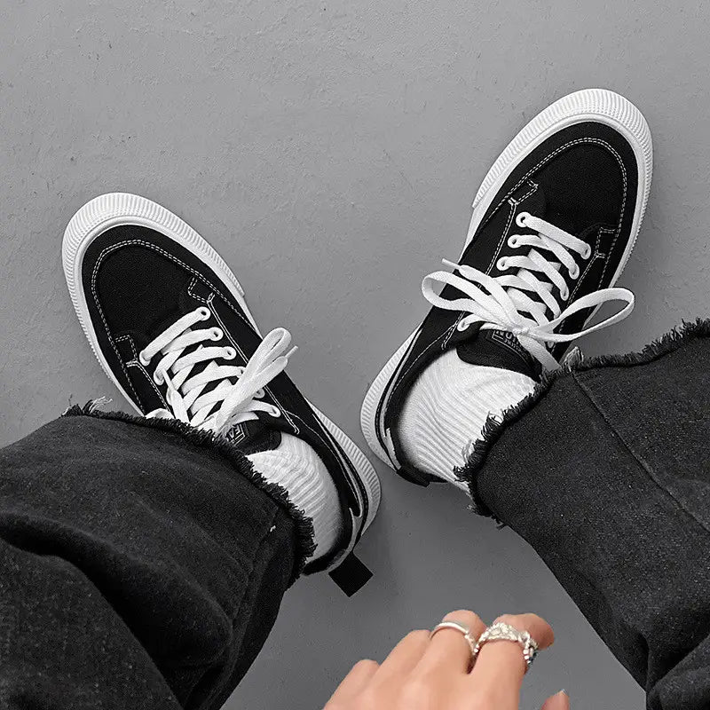 Canvas Breathable Low Top Platform Men’s Casual Sneakers