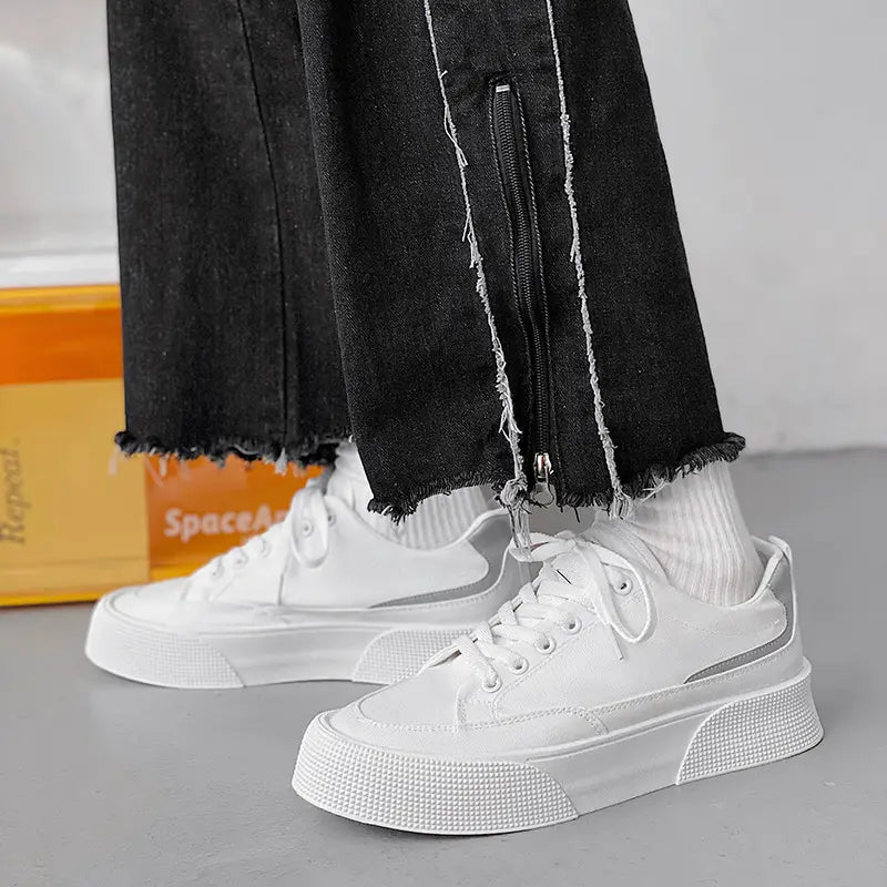Canvas Breathable Low Top Platform Men’s Casual Sneakers