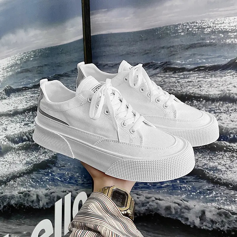 Canvas Breathable Low Top Platform Men’s Casual Sneakers
