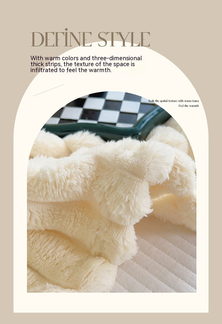Soft Wind Bubble Velvet Blanket Warm Solid Rabbit Fur Blankets Double-sided Thickening Cover Throw Warm Fur Blanket