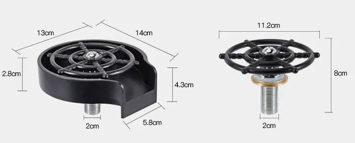 Bar Counter Cup Washer Sink High-pressure Spray Automatic Faucet Coffee Pitcher Wash Cup Tool Kitchen