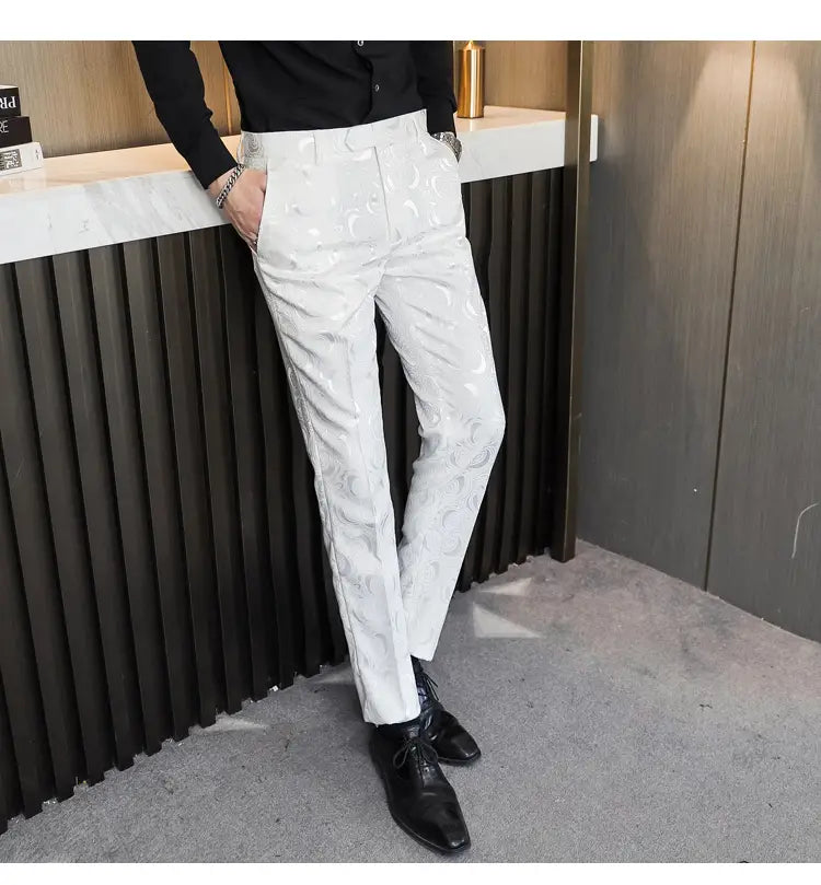 Wedding Embossed Dress Suit Three-piece Suit For Men