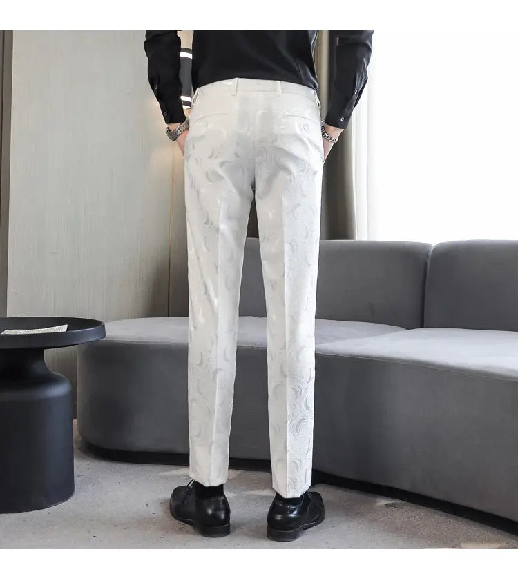 Wedding Embossed Dress Suit Three-piece Suit For Men