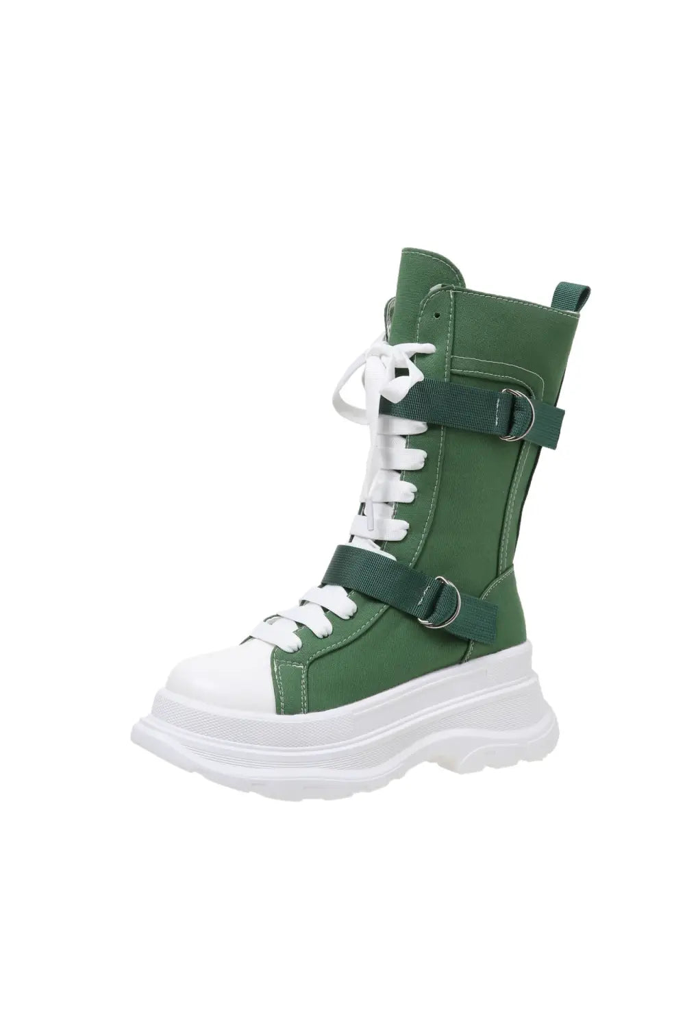 Women’s Fashion Casual Platform Lace-up Canvas Boots
