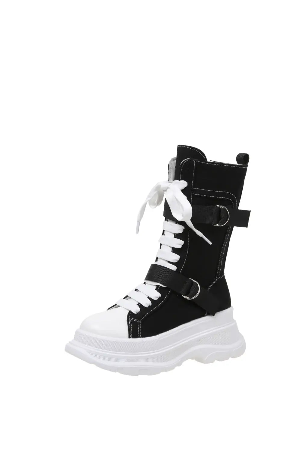 Women’s Fashion Casual Platform Lace-up Canvas Boots