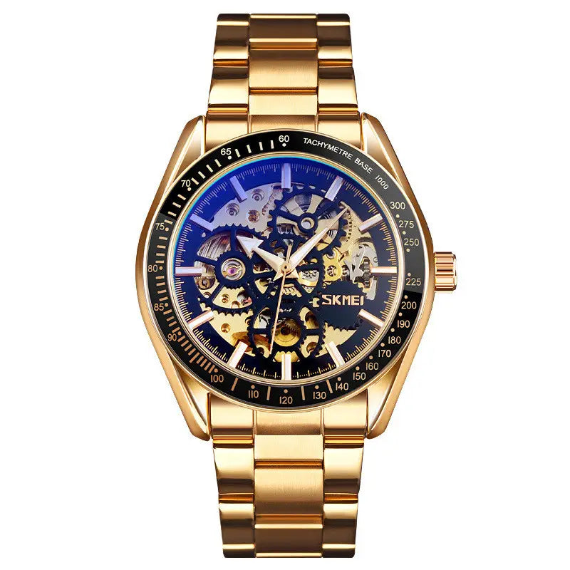 Business Men’s Gold Steel Strap Watch