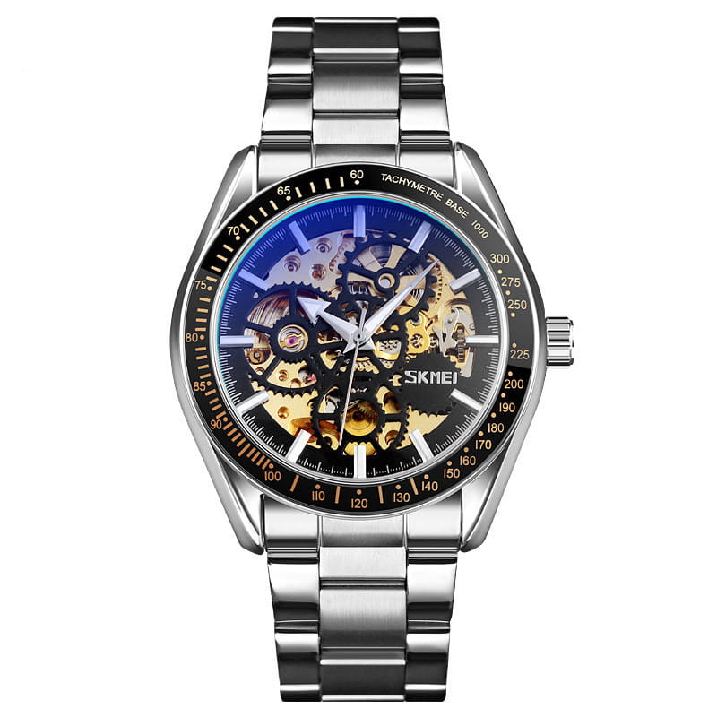 Business Men’s Gold Steel Strap Watch