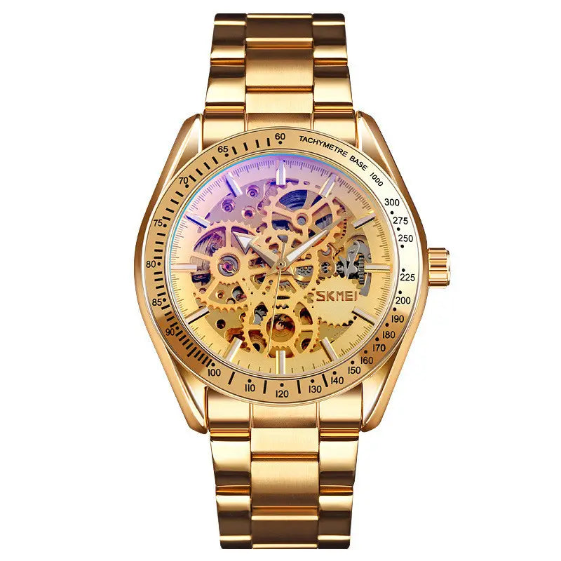 Business Men’s Gold Steel Strap Watch