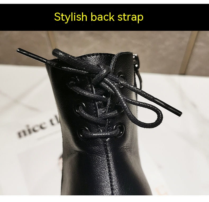 Soft Leather Soft Bottom Stitching Martin Boots For Women