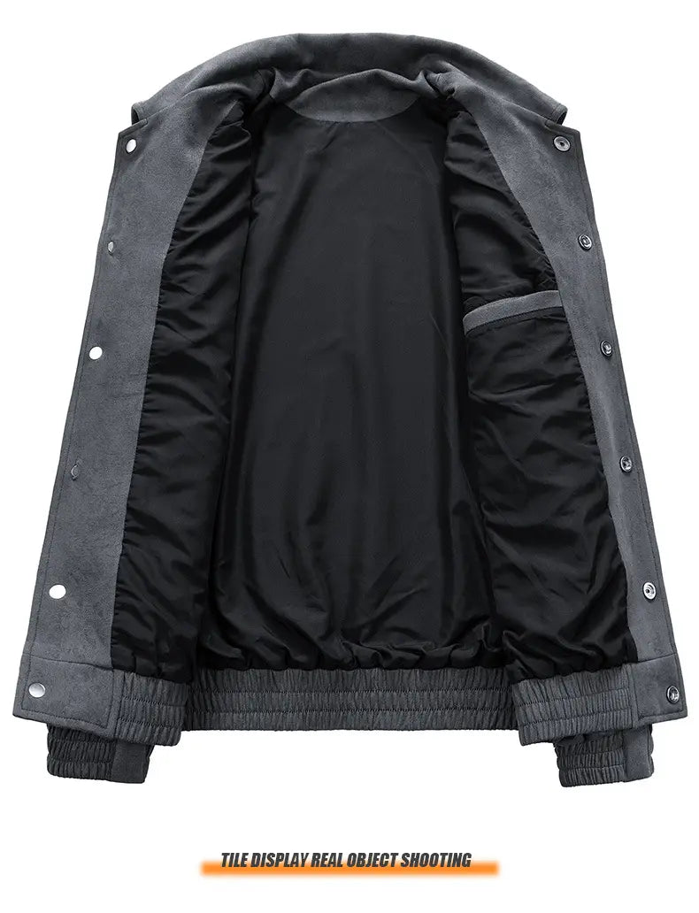 Vintage Suede Coat Men’s Baseball Uniforms Boys Jacket