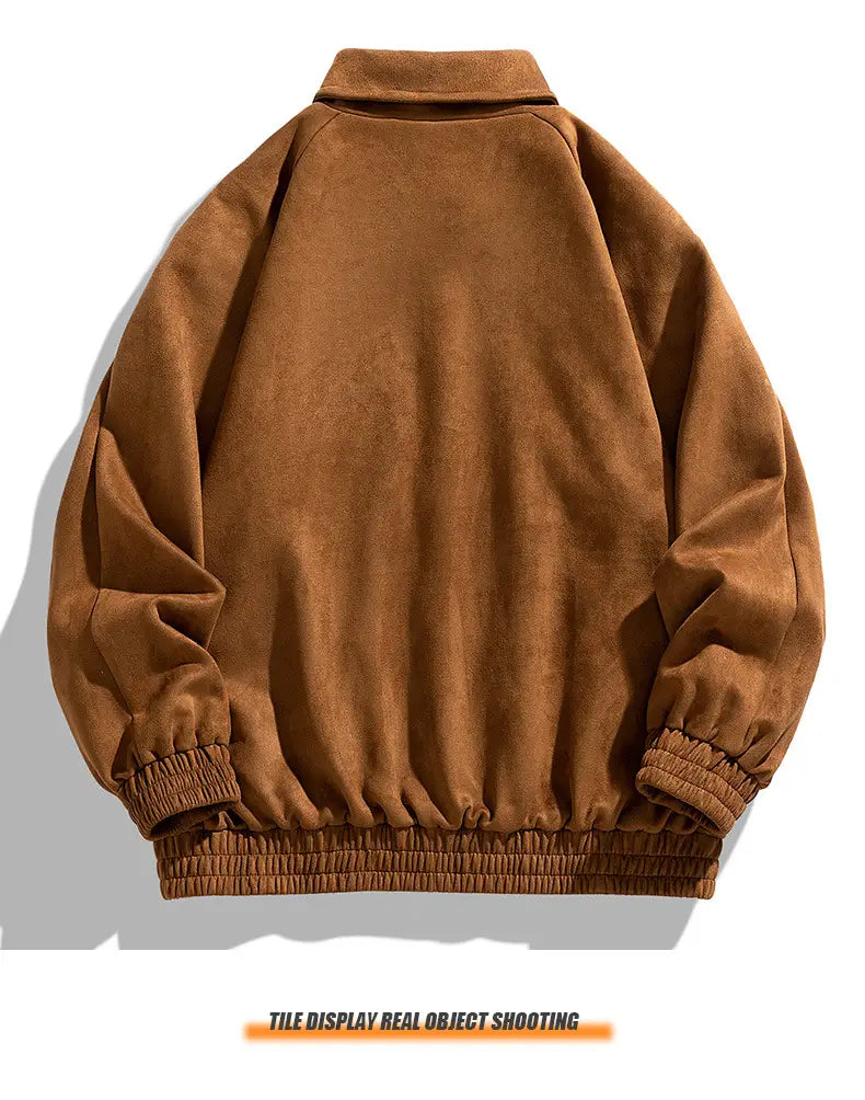 Vintage Suede Coat Men’s Baseball Uniforms Boys Jacket