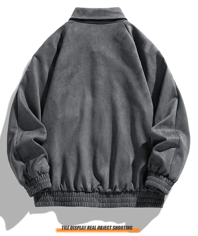 Vintage Suede Coat Men’s Baseball Uniforms Boys Jacket