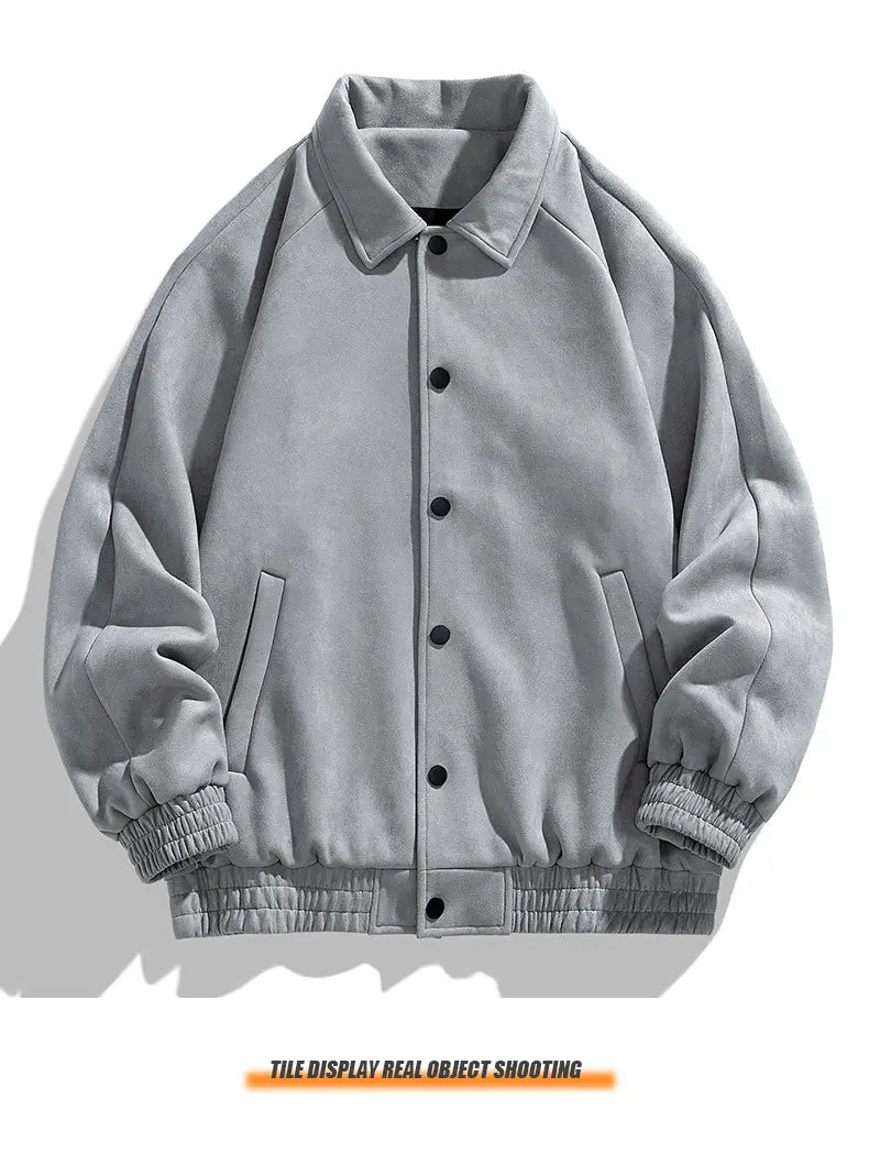 Vintage Suede Coat Men’s Baseball Uniforms Boys Jacket