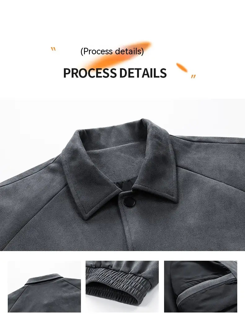 Vintage Suede Coat Men’s Baseball Uniforms Boys Jacket