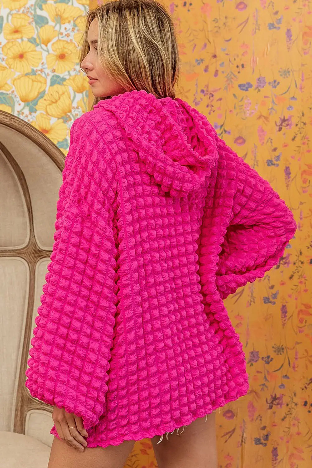 Women’s Bubbles Hoodie Fashion Casual Loose Long Sleeve Hooded Sweater
