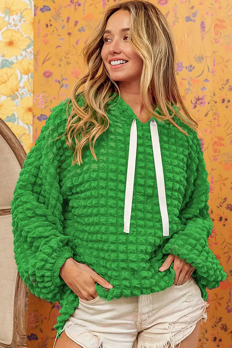 Women’s Bubbles Hoodie Fashion Casual Loose Long Sleeve Hooded Sweater