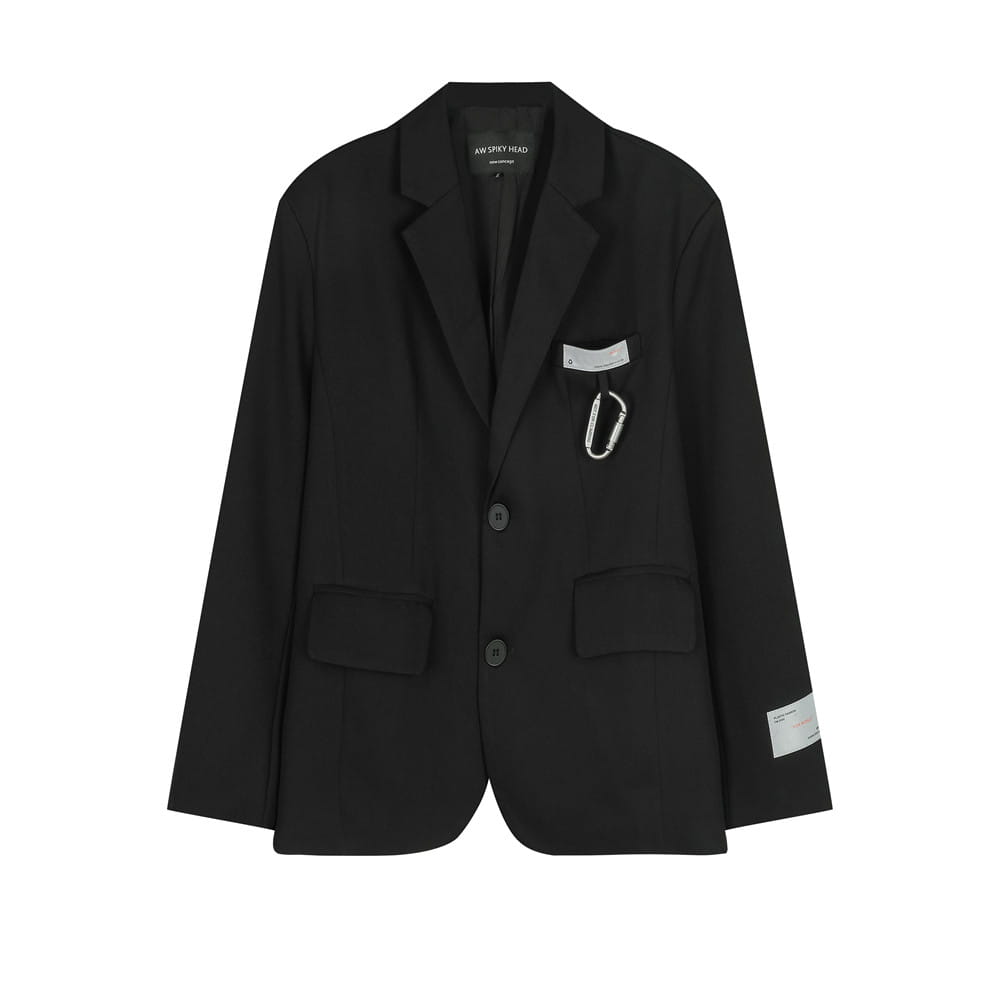 Hanging Buckle Decorative Casual Suit Men