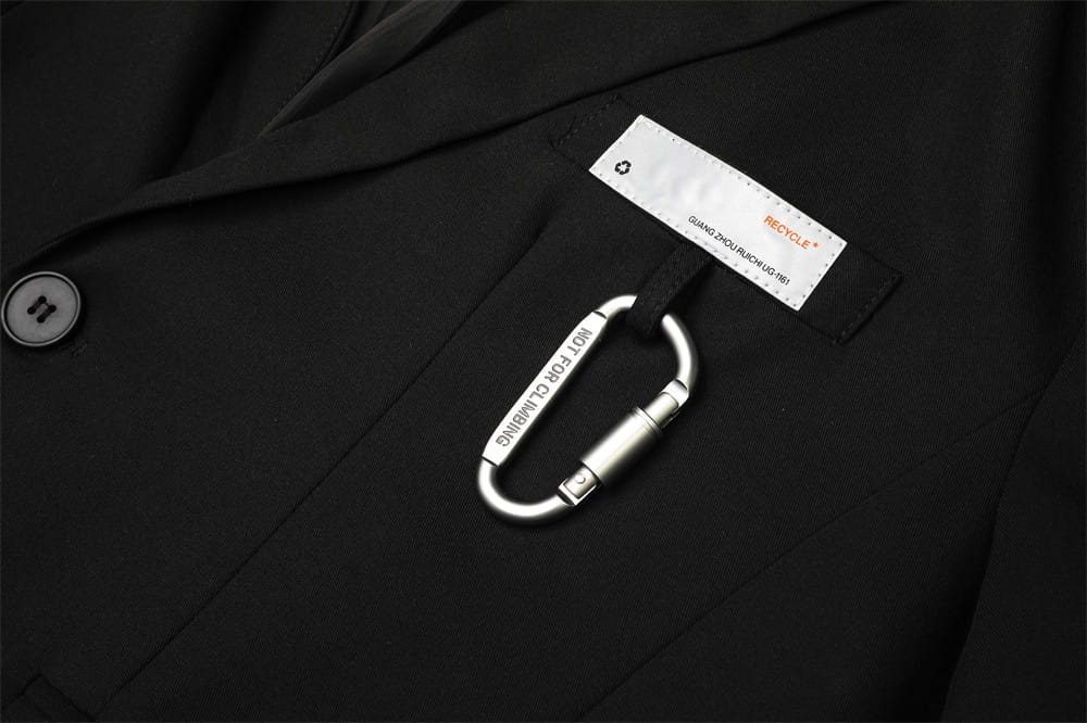 Hanging Buckle Decorative Casual Suit Men