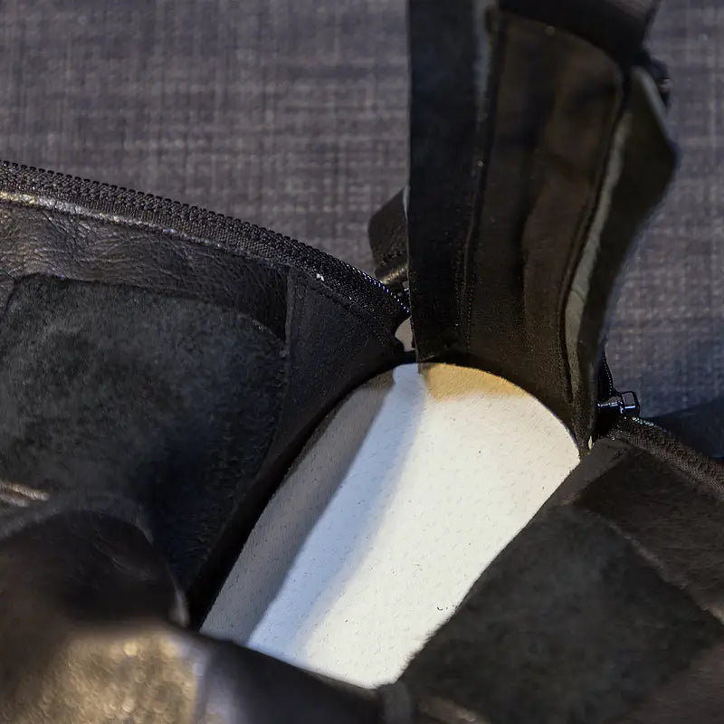 Women’s Soft Leather Double Zipper Martin Boots