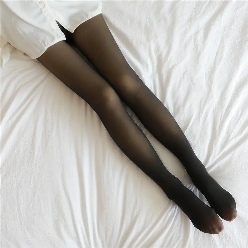 Translucent Plus Size Leggings Fleece Lined Tights Fall And Winter Warm Fleece Pantyhose Women Fleece Lined Pantyhose