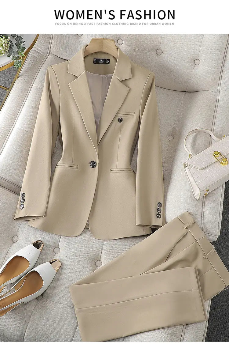 Long Sleeve Professional Women’s Suit Trousers Formal Suit