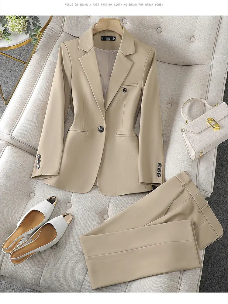 Long Sleeve Professional Women’s Suit Trousers Formal Suit