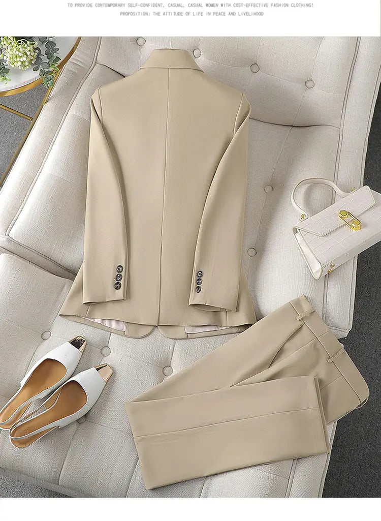 Long Sleeve Professional Women’s Suit Trousers Formal Suit