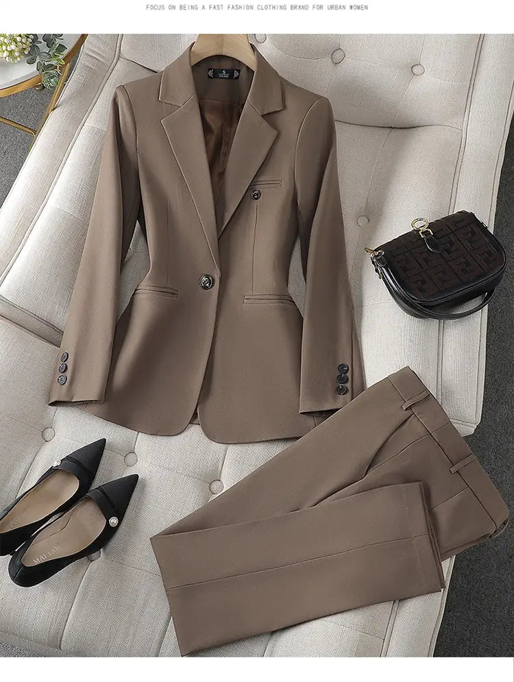 Long Sleeve Professional Women’s Suit Trousers Formal Suit