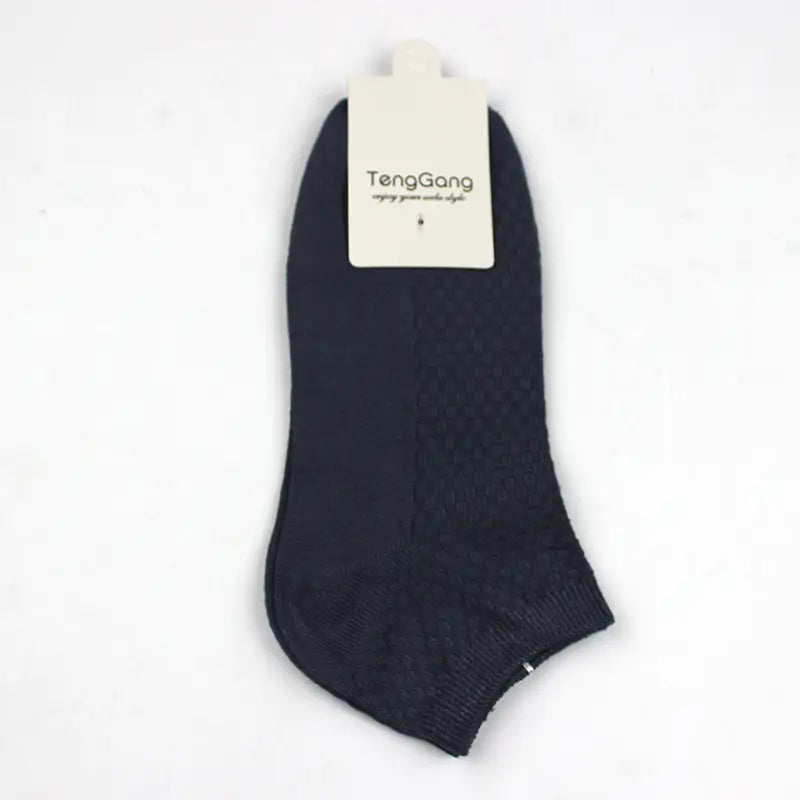 Bamboo Fiber Casual Men’s Low Cut Short Four Seasons Socks