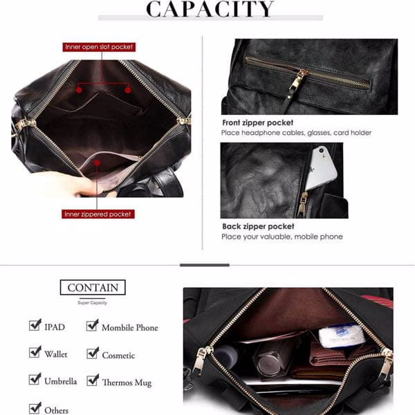 PU Leather Backpack