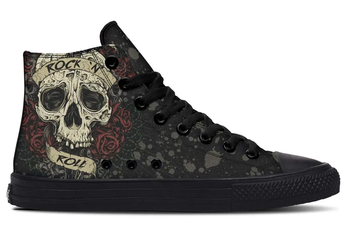 Printed Couple High-top Canvas Shoes