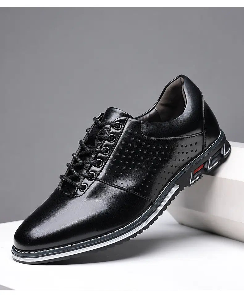Height Increasing Insole Versatile Men’s Autumn New British Style Casual Korean Leather Shoes