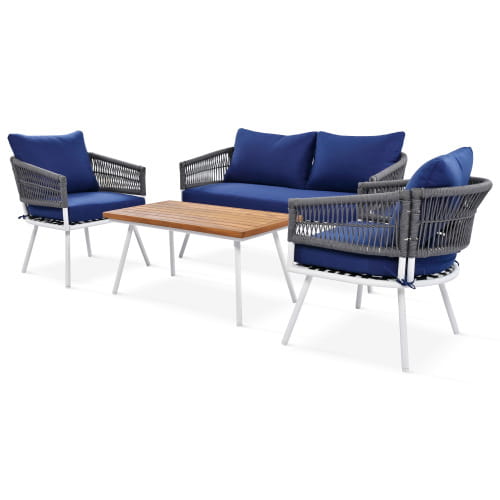 Rope Terrace Furniture Bohemian 4-Piece Set